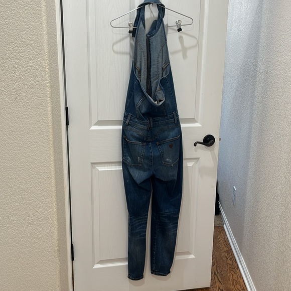 Guess Jeans Jumpsuit Halter Neck Low Back Cargo Faded Navy gently used - Picture 6 of 9
